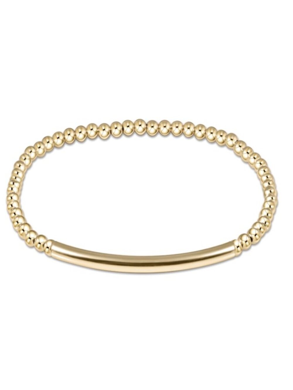 New NWT Enewton 14kt Gold-filled Bliss Smooth Bar 3mm Beads Stacked Bracelet